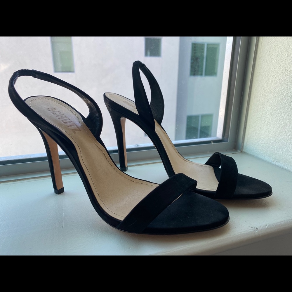 Brand New Schutz Sandals - black suede.